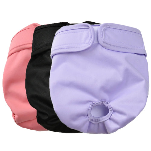 3Pcs Washable Female Dog Diapers Elastic Breathable Pet Nappies