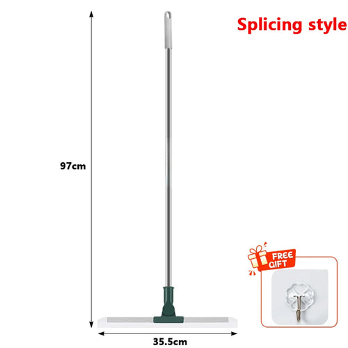 Silicone Scraper Broom with Squeegee for Floor, Glass & Bathroom