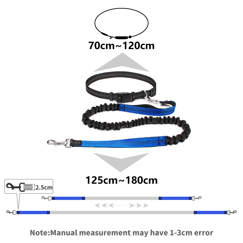 Hand Free Dog Leash for Pet Walking Running Jogging Adjustable Dog