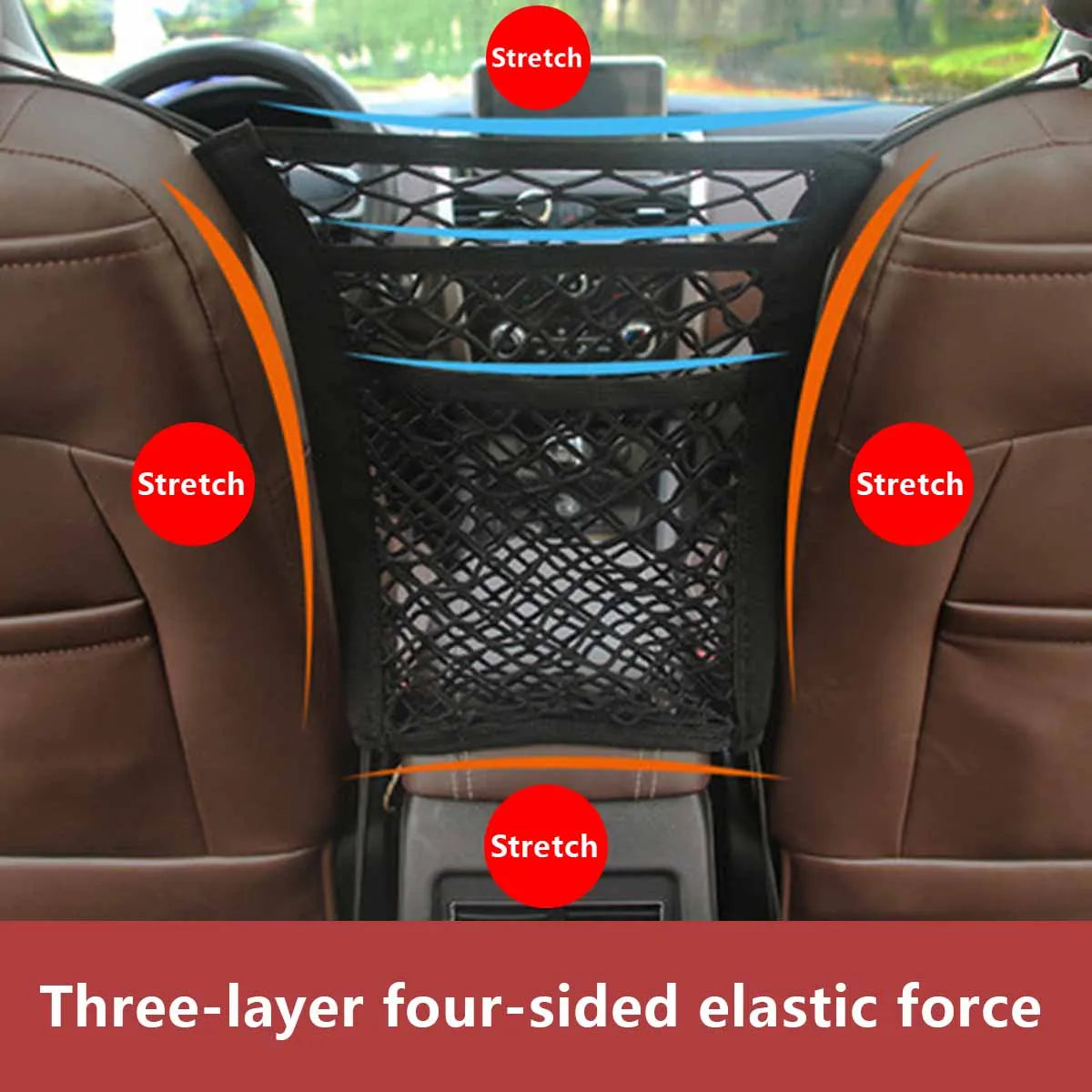 Pet Dog Rear Seat Car Fence Dog Isolation Protection Net Elastic