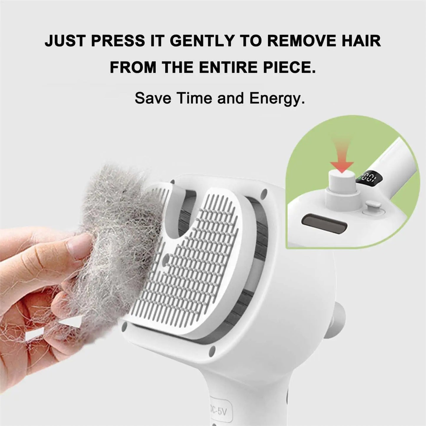 Steamy Dog Brush Electric Spray Cat Hair Brush 3 in1 Dog Steamer Brush