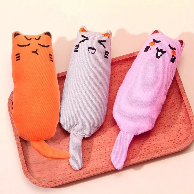 Catnip Toys Cute Thumb Plush Pillow Teeth Grinding Bite-resistant