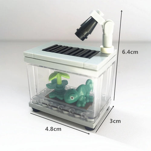 City Friends Fish Tank Building Blocks MOC Assemble Toys ClownFish