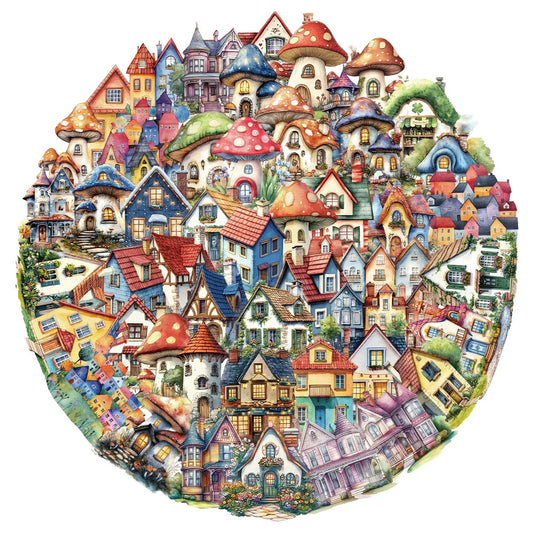 50PCS Creative Fairy Tale House Cartoon PET Transparent Material