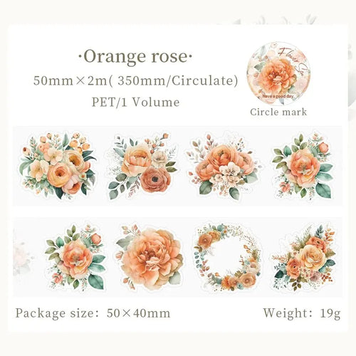 8Style 200cm/roll Flower Sea Tape Cut Film PET Plants Handbook DIY