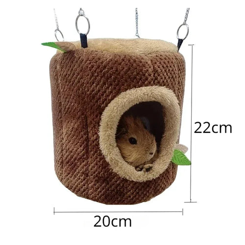 Tree Stump Shape Warm Hamster Hammock Winter Mole Tunnel Small Animal
