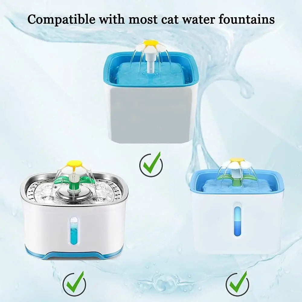 OYES Cat Water Fountain Filter 4/8 Pack Dog Feeders Fountain Filters