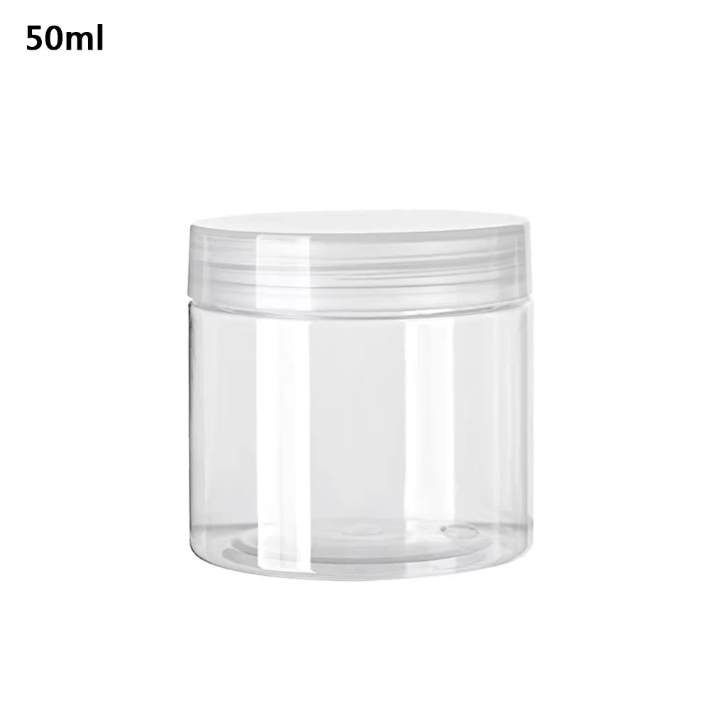 5Pcs 30/50/60/80/100/120/150ml Empty Plastic PET Clear Cosmetic Jars