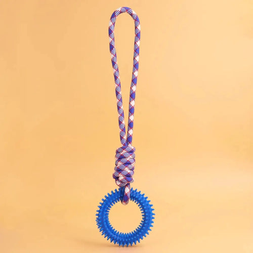 Supet Interactive Training Pet Toy Ring Spiked Ring Dog Teeth Cleaning