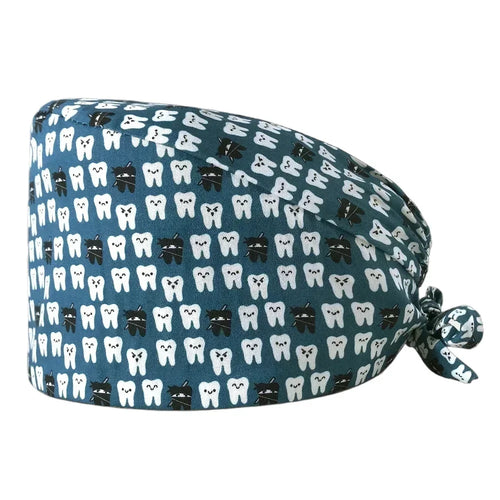 Cartoon Doctor Operating Room Pattern Printed Nursing Head Cap Lab