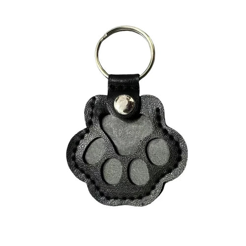 Pet Hair Memorial Keychain PU Leather Keepsake Locket for Cat Dog Fur