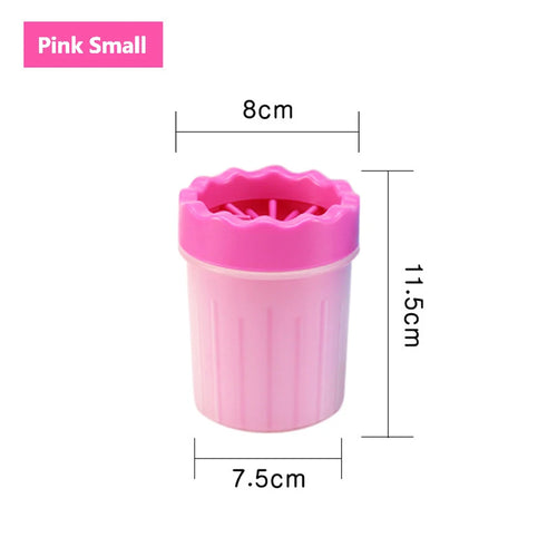 1Pc Pet Plastic Foot Wash Cup S L XL Large size silicone brush Dog cat