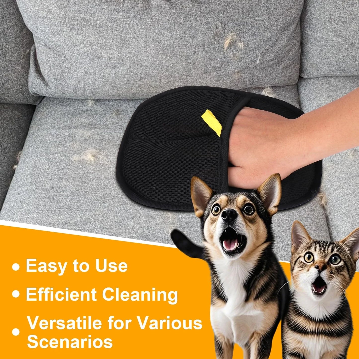 Double-Sided Pet Grooming Gloves, Cat Grooming Gloves, Pet Grooming