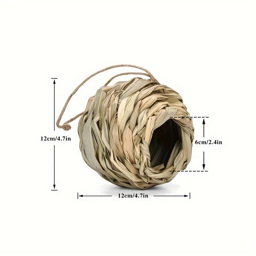 2024 New Birds Nest Bird Cage Grass Egg Cage Bird House Outdoor