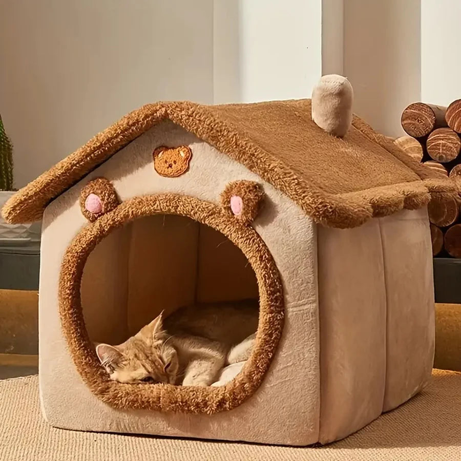Folding Houses Removable Washable Cat House Puppy Cave Sofa Four