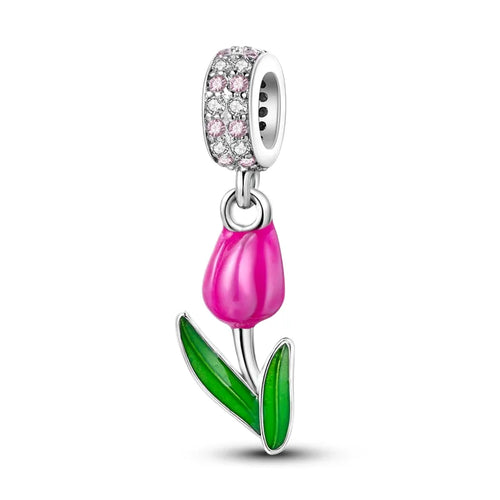 Silver Plated Travel Sunflower Lucky Charms Fit Original Pandora