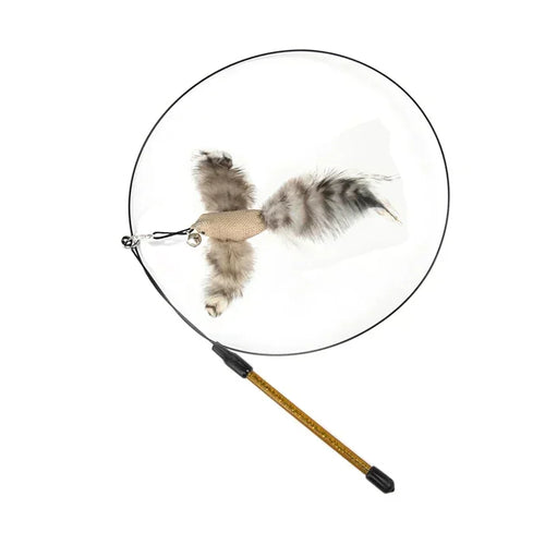 Simulation Bird Cat Toys Funny Interactive Peacock with Bell Cat Stick