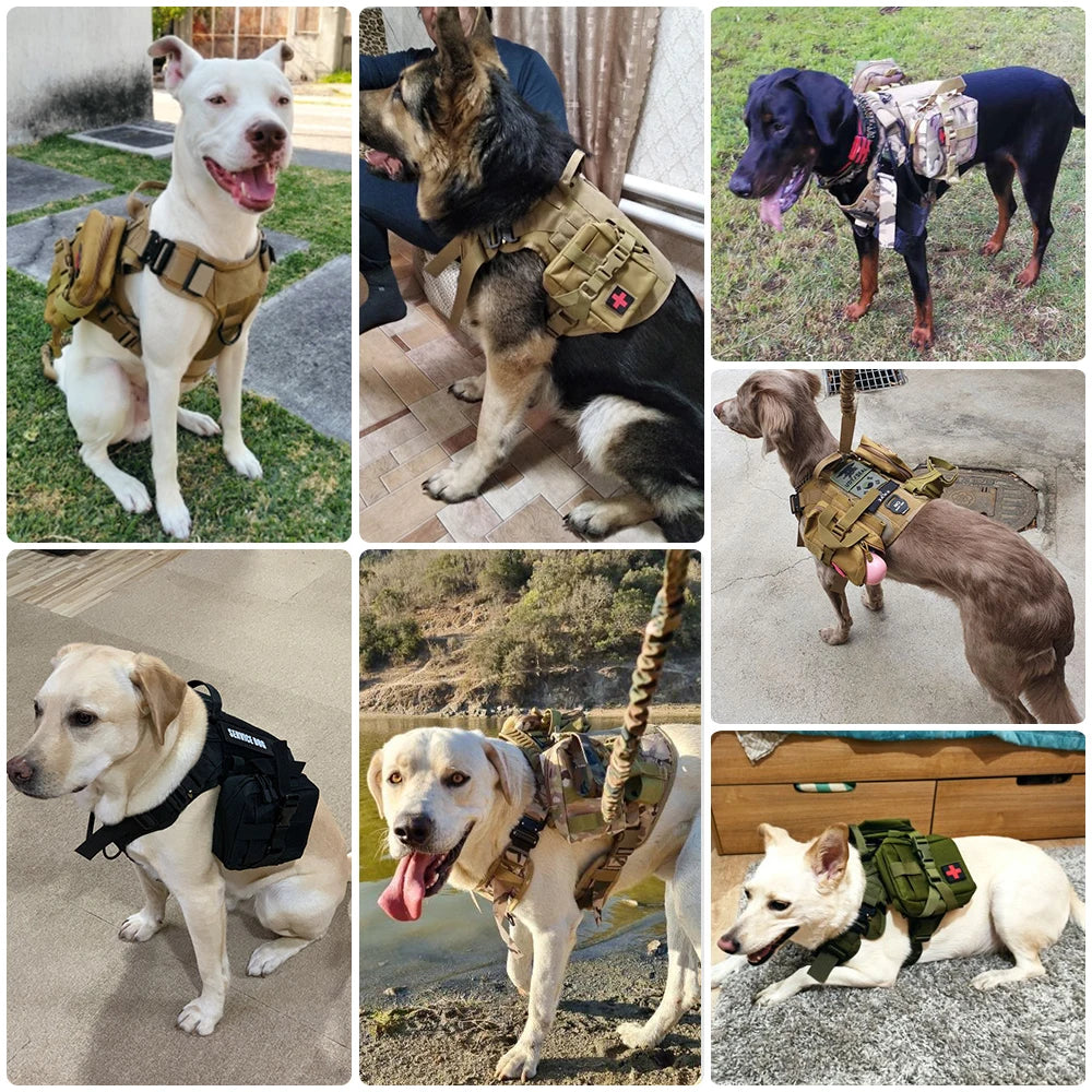 Military Large Dog Harness Pet German Shepherd K9 Malinois Training