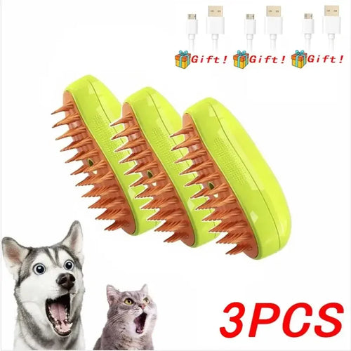3 in 1 Pet Brush Cat Steam Brush Comb Dog Brush Electric Spray Cat