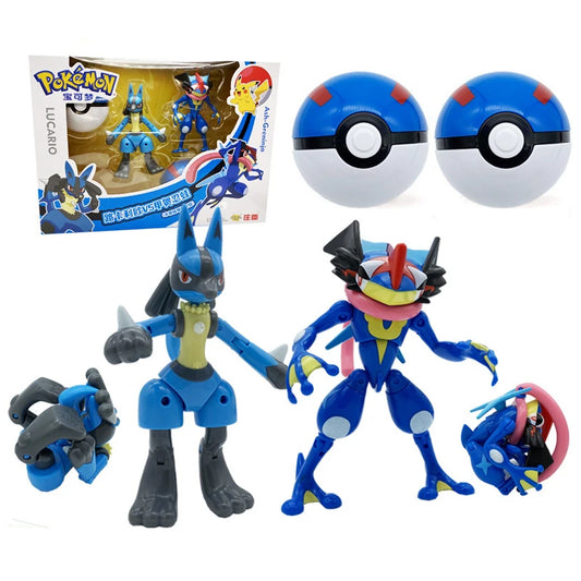 18 Styles Pokemon Anime Deformation Figures Pikachu Eevee Mewtwo