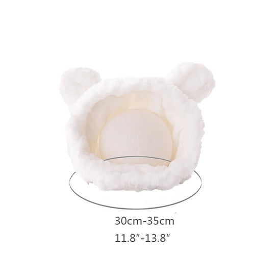 Cute Bear Rabbit Hooded Pet Cat Dog Accessories Cosplay Cat Hat Winter