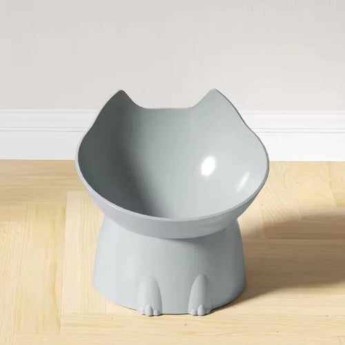Cat bowl with long ears and high feet bowl with cat and dog neck
