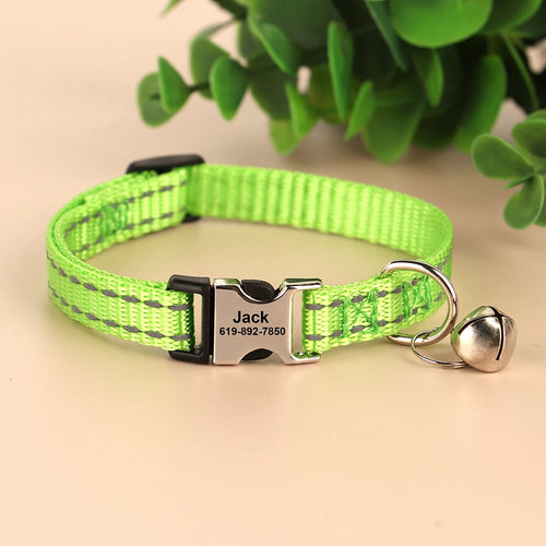 Cat Collar Free Personalized Kitten Collars Engraved Pet Puppy Name