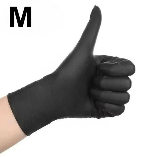 30/60/100PCS Disposable Black Nitrile Gloves Black Nitrile Gloves