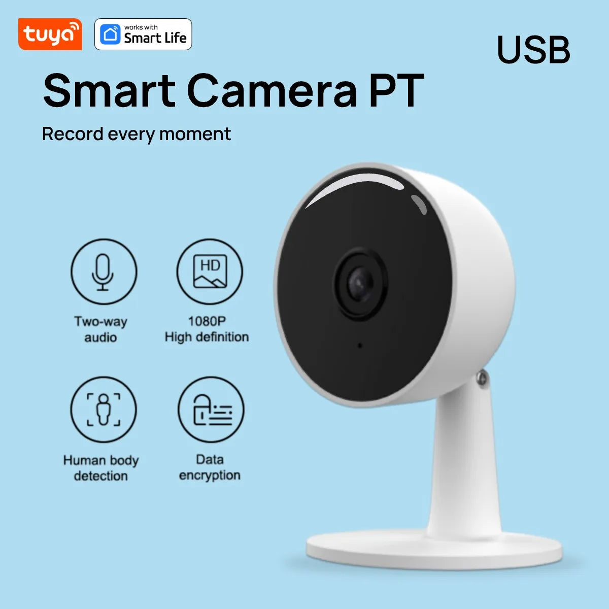 Tuya Smart 3MP HD Indoor Home Security Camera for