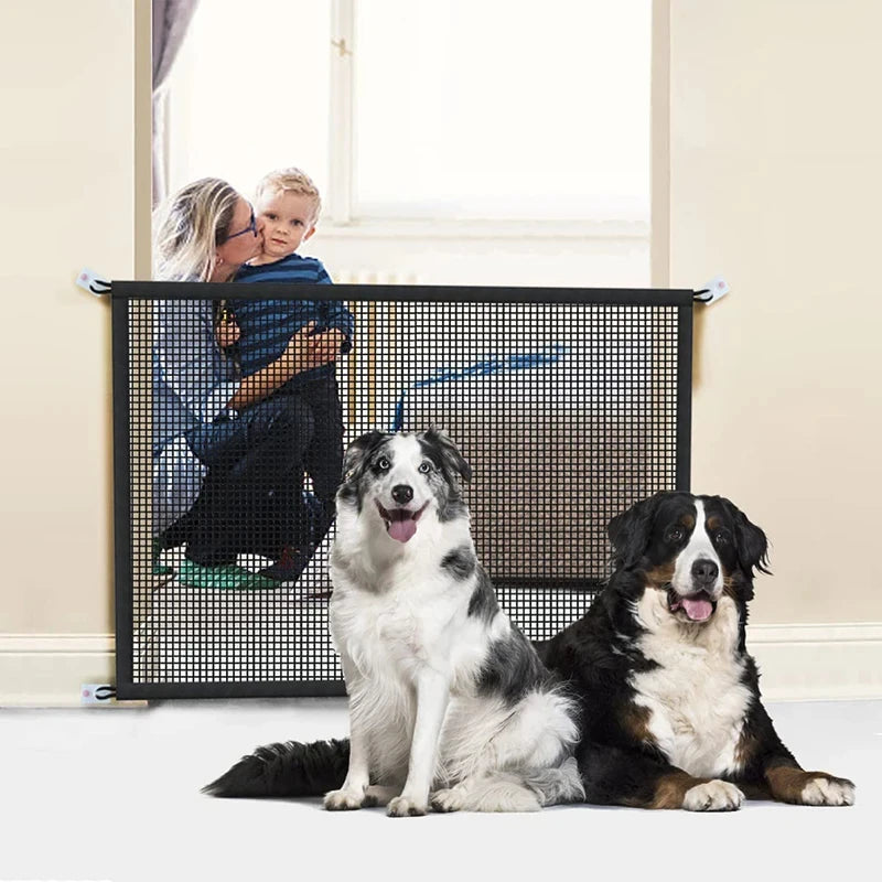 Pet Dog Barrier Fences With 4Pcs Hook Pet Isolated Network Stairs Gate