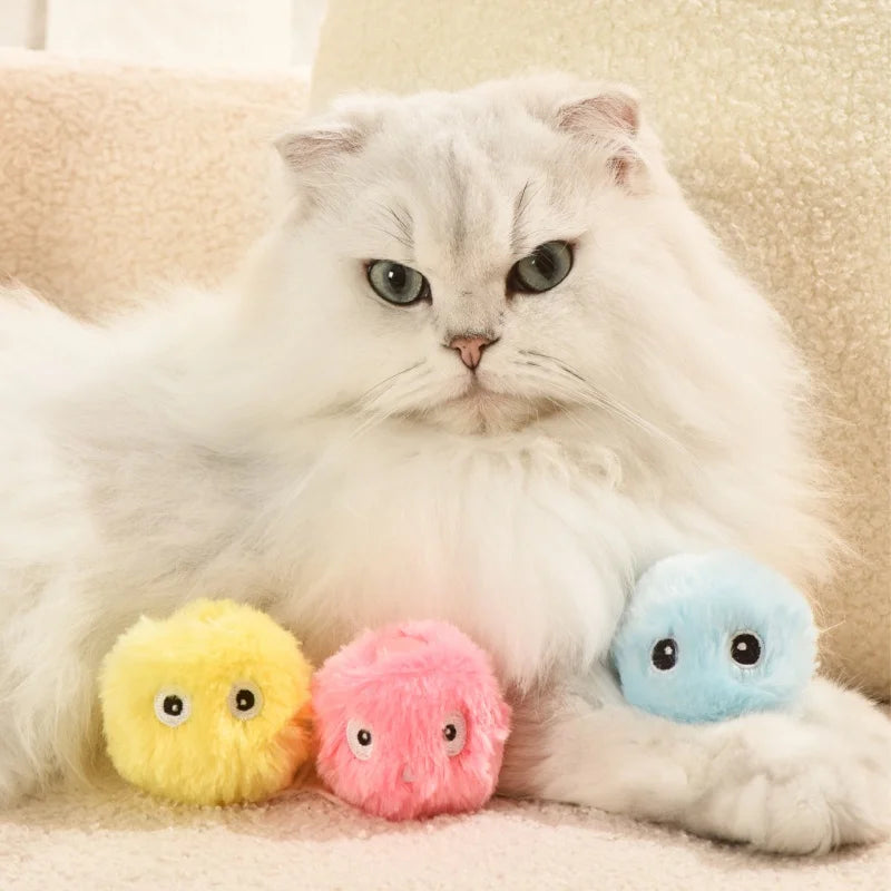 Interactive Ball Smart Cat Toys Plush Electric Catnip Training Toy