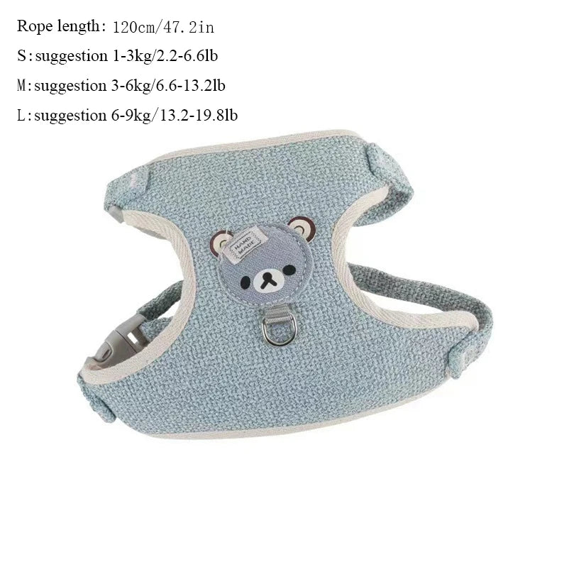 Dog leash Winnie the Pooh harness leash cat walking dog small dog