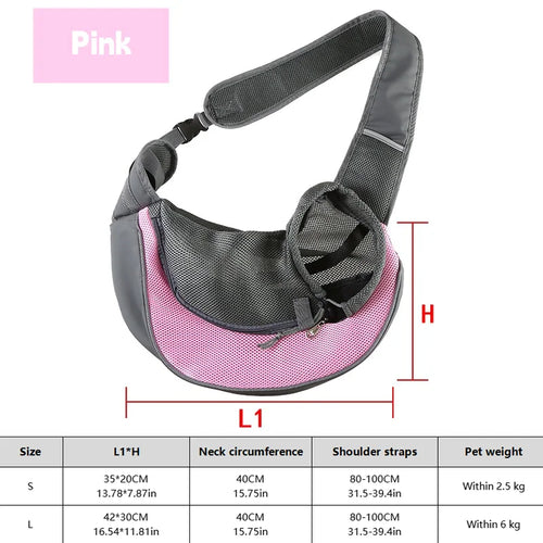 1Pc Dog out backpack,Dog Sling Carrier Breathable Mesh Travel