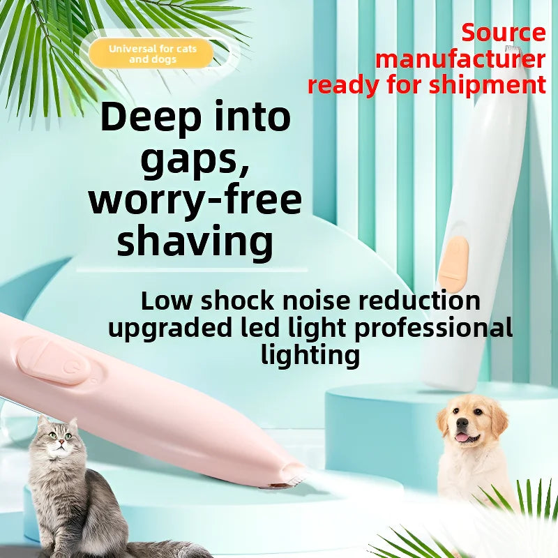 Pet electric clipper, pet foot hair trimmer, 360 ° pet hair trimmer,