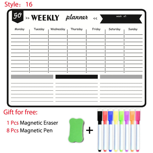 A3 Size Magnetic Monthly Weekly Planner Dry Erase Whiteboard Calendar
