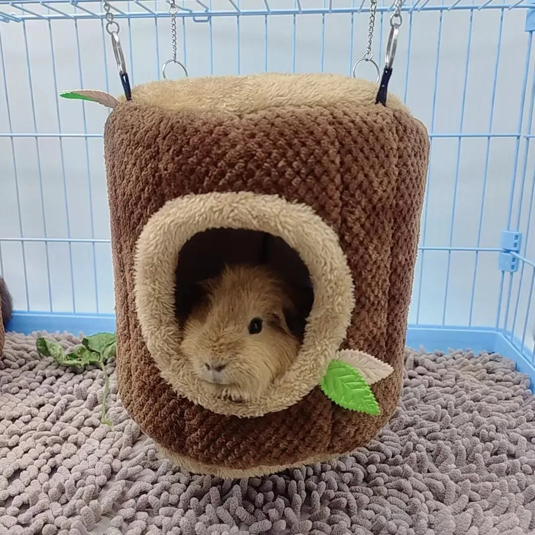 Tree Stump Shape Warm Hamster Hammock Winter Mole Tunnel Small Animal