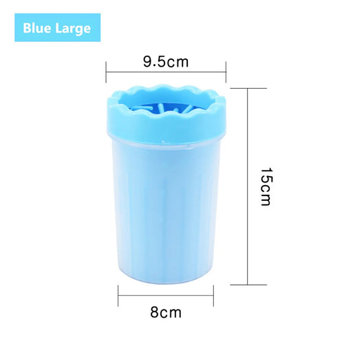 1Pc Pet Plastic Foot Wash Cup S L XL Large size silicone brush Dog cat