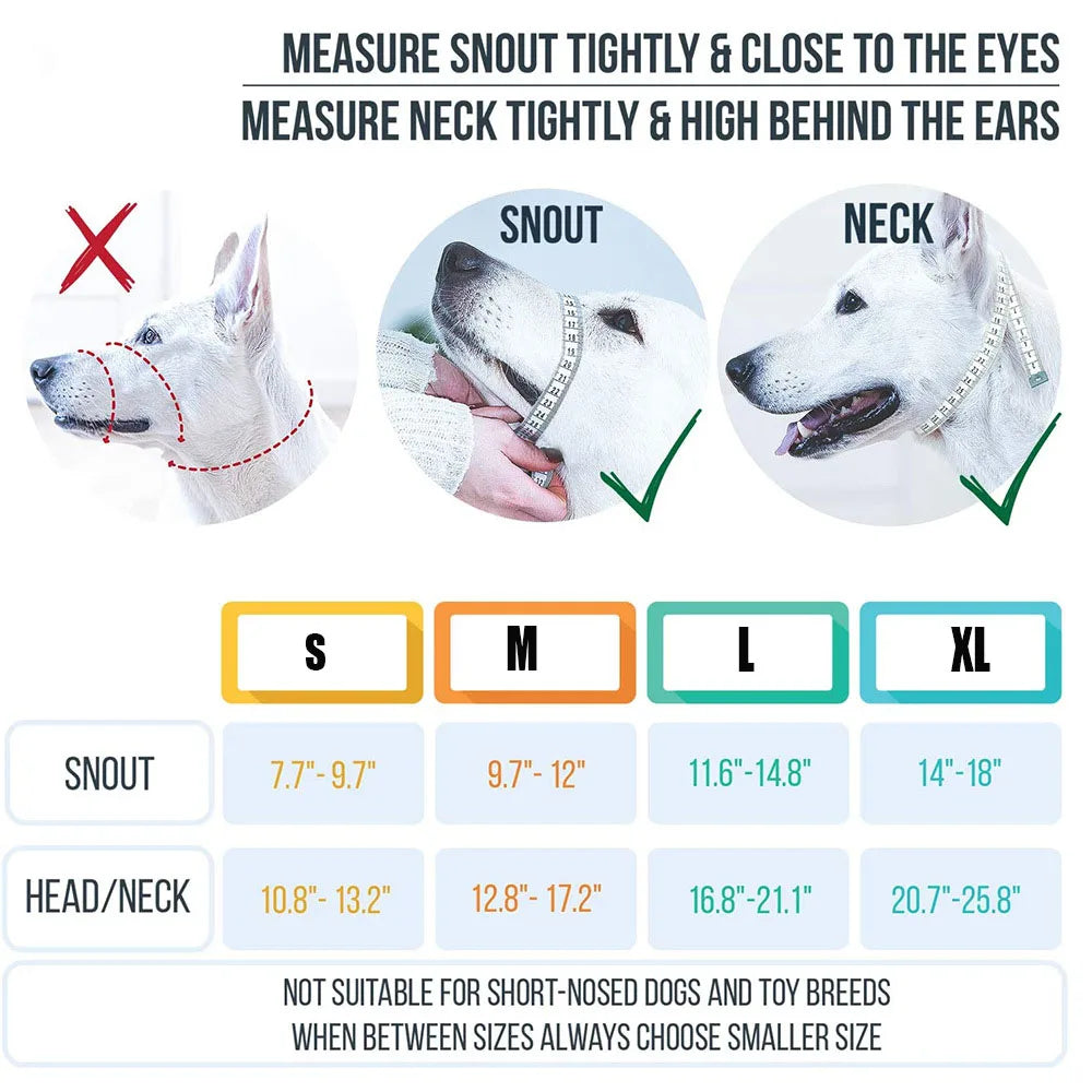 Dog Mouth Muzzles Anti Bark Dog Collar Breathable Dog Training Tool