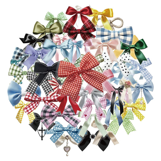 50PCS Bow Transparent Sticker Pack Cartoon Cute Waterproof PET