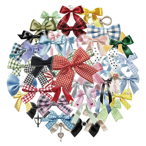50PCS Bow Transparent Sticker Pack Cartoon Cute Waterproof PET