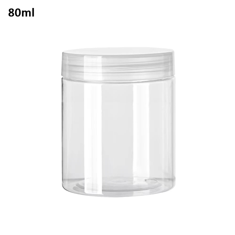 5Pcs 30/50/60/80/100/120/150ml Empty Plastic PET Clear Cosmetic Jars