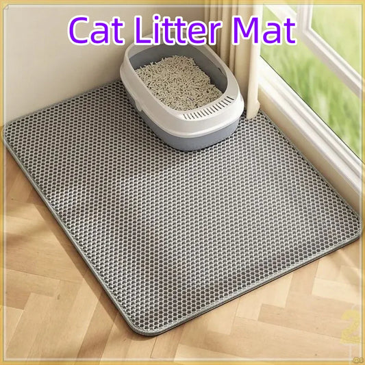 Premium Large Cat Litter Mat 90x60CM Waterproof Double Layer Litter