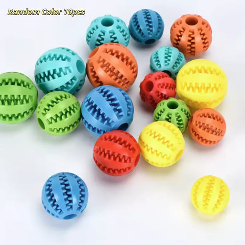 Interactive Dog Food Ball Rubber Chew Toy for Small to Large Dogs And