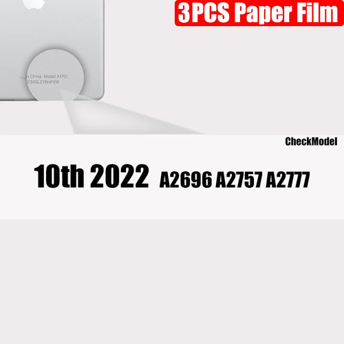 3Pcs Paper Feel Like Screen Protector For ipad 9th Generation 8 7 6