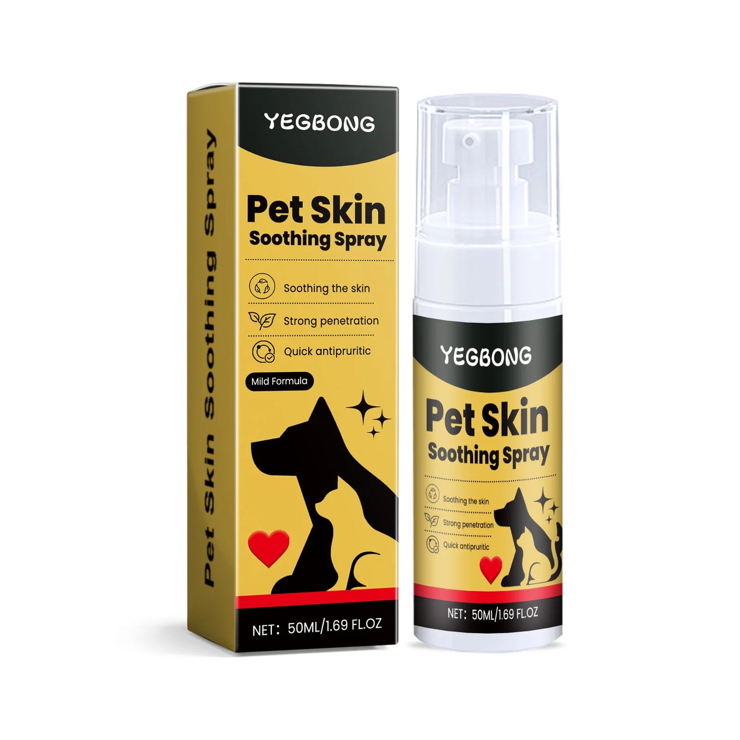 Pet Skin Care Spray Relieve Discomfort for Dogs Cat Flea Lice Control