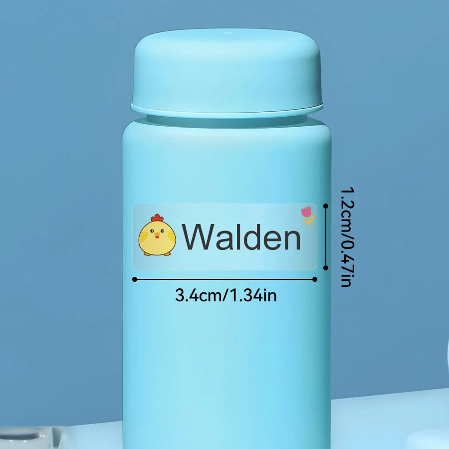 Transparent Custom Name Stickers Waterproof & Durable-DIY School
