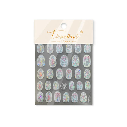 1piece 5D glass fragment nail sticker high quality stained glass