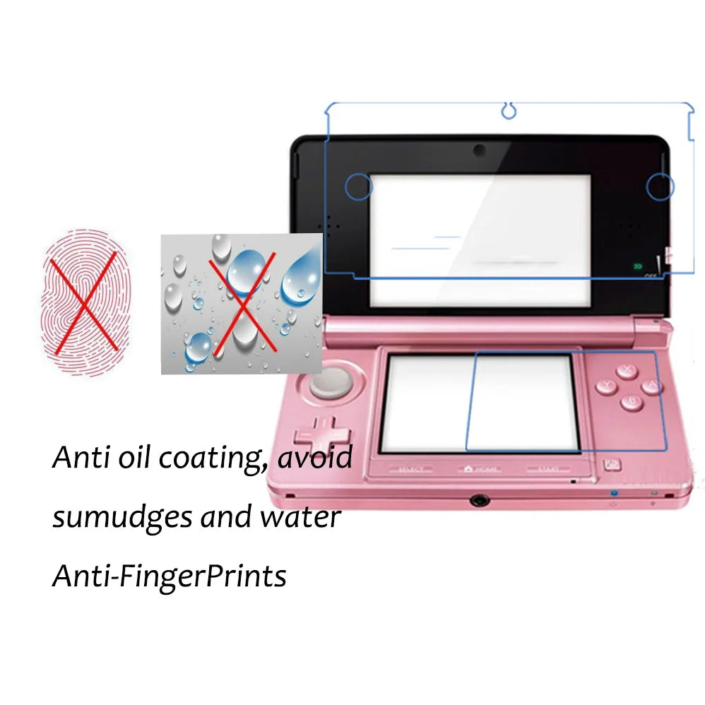 2PCS Explosion-proof Screen Protector For Nintendo 3DS HD Clear PET
