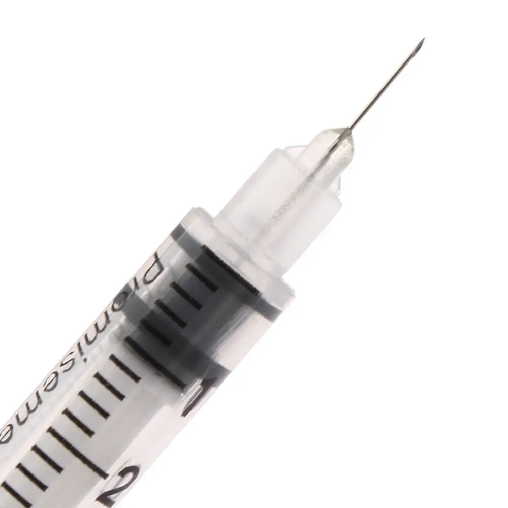 10pcs 1ml Disposable Plastic Veterinary Syringe Orange Cap Sterile