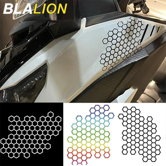 BLALION Motorcycle Sticker Honeycomb Helmet Decals Stickers Car Refit